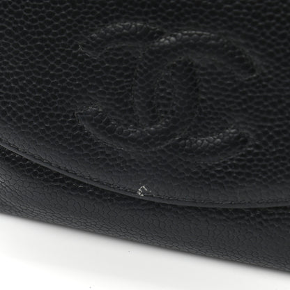Chanel Caviar Timeless CC Compact French Wallet Black 9 of 9