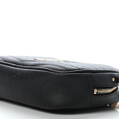 Saint Laurent Grain De Poudre Matelasse Monogram Mini Lou Camera Bag Black 10 of 10
