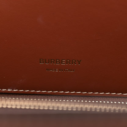 Burberry Calfskin Vintage Check Small Two Handle Title Bag Black 6 of 10