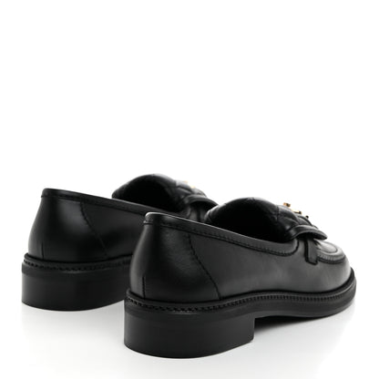 Chanel Lambskin Quilted CC Turnlock Loafers 38.5 Black 4 of 9