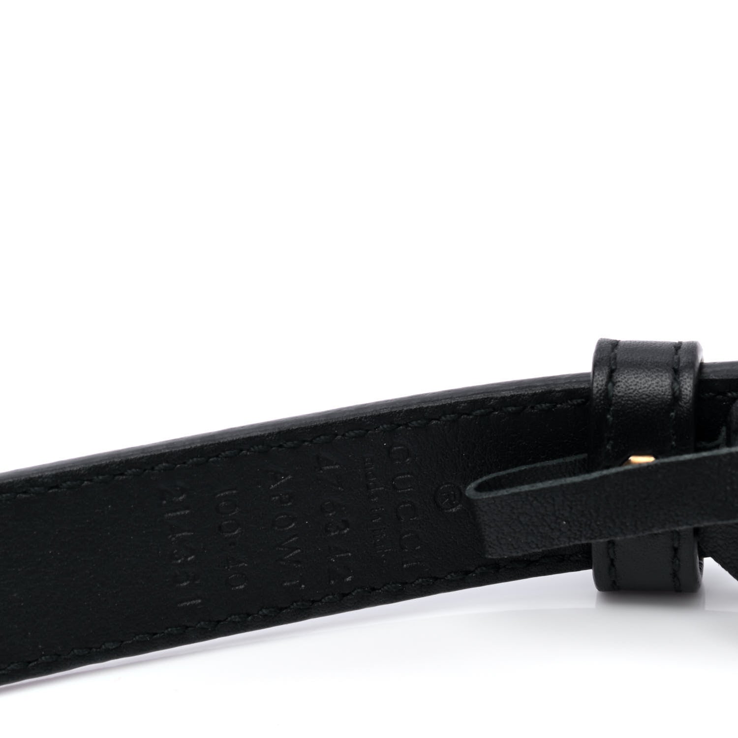 Gucci Calfskin Pearl Double G 20mm Belt 100 40 Black Cream 6 of 6