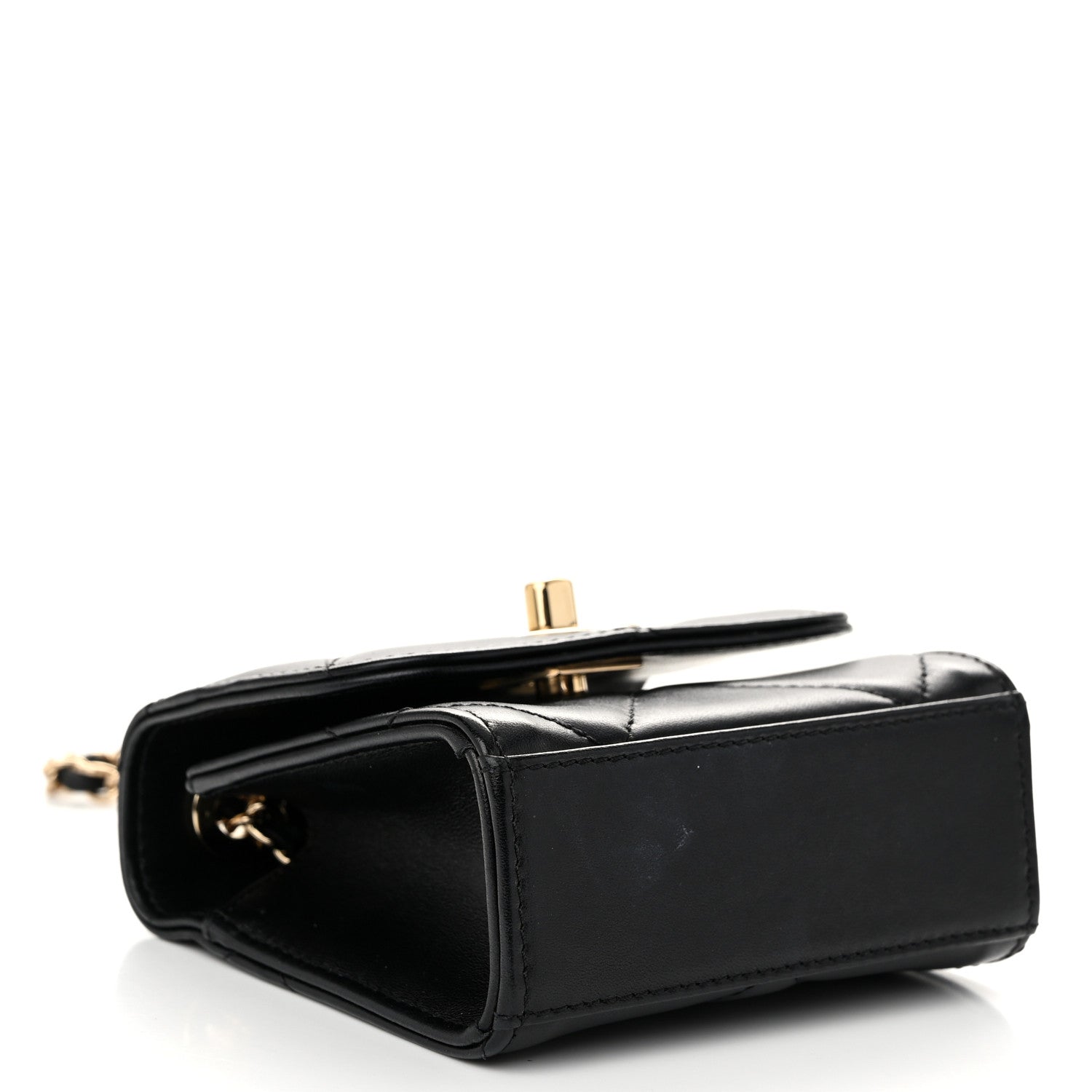 Chanel Lambskin Quilted Mini Trendy CC Clutch With Chain Black 4 of 11