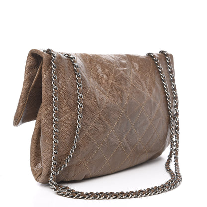 Chanel Caviar Quilted Medium Elastic Flap Brown 2 of 13