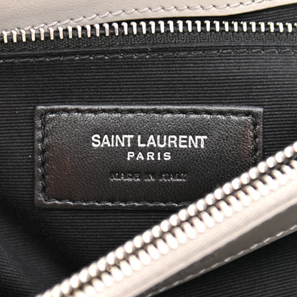 Saint Laurent Calfskin Y Quilted Monogram Medium Loulou Chain Satchel Granite 6 of 9