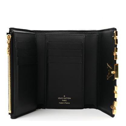 Louis Vuitton Taurillon Embellished Capucines Compact Wallet Black 5 of 8