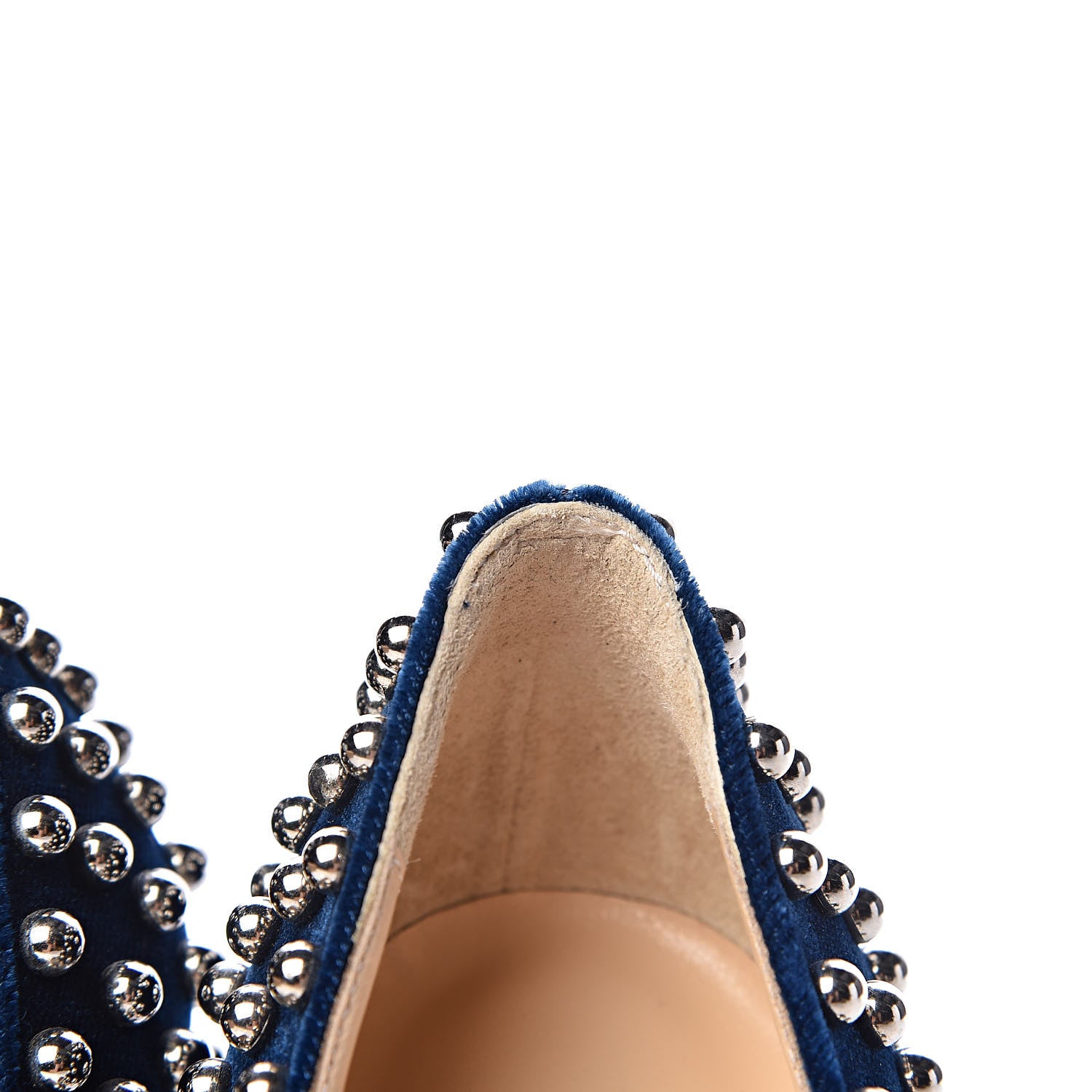 Christian Louboutin Velvet Specchio Billy 120 Spike Pumps 35 Silver Eclipse 9 of 10