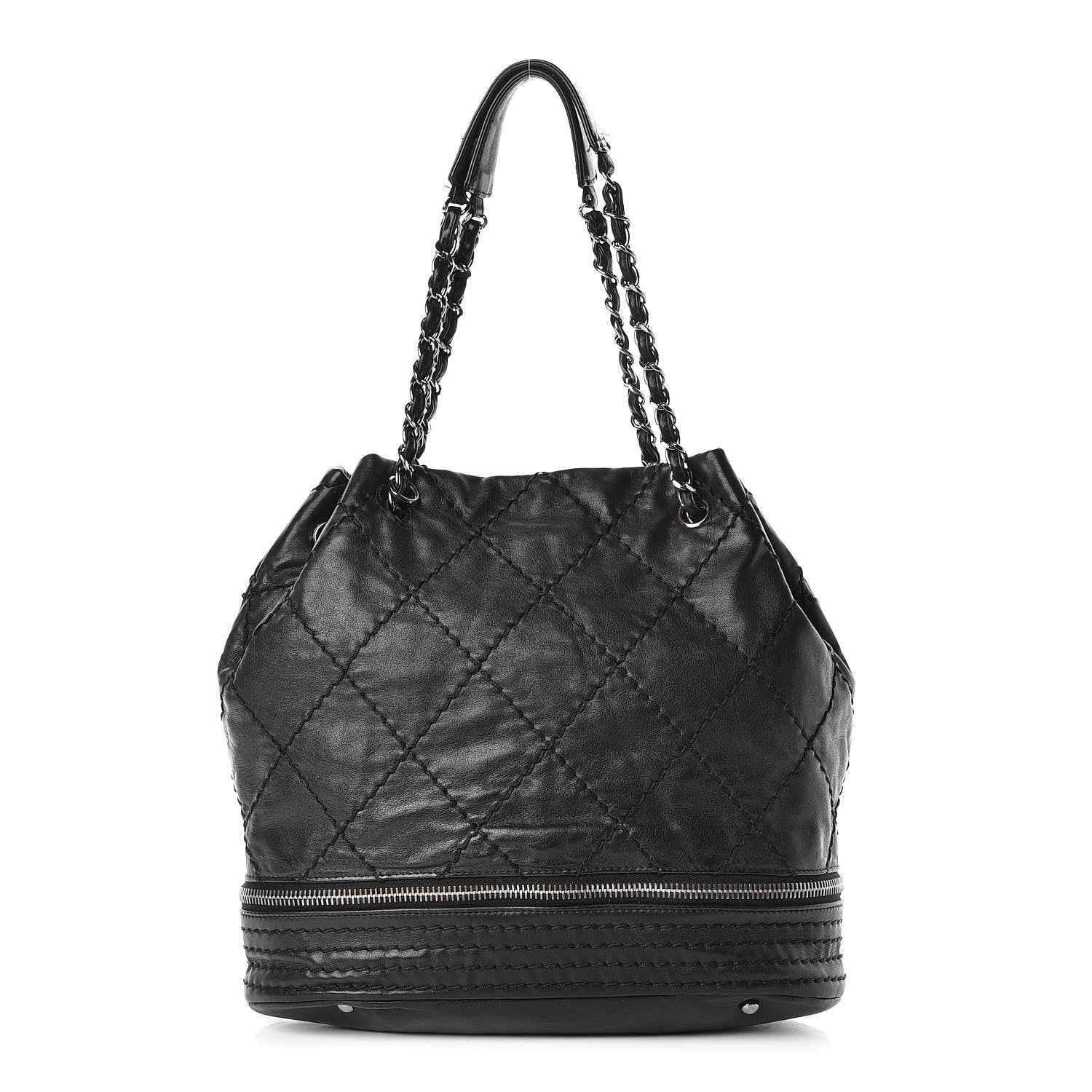 Chanel Lambskin Expandable Tote Black 1 of 15
