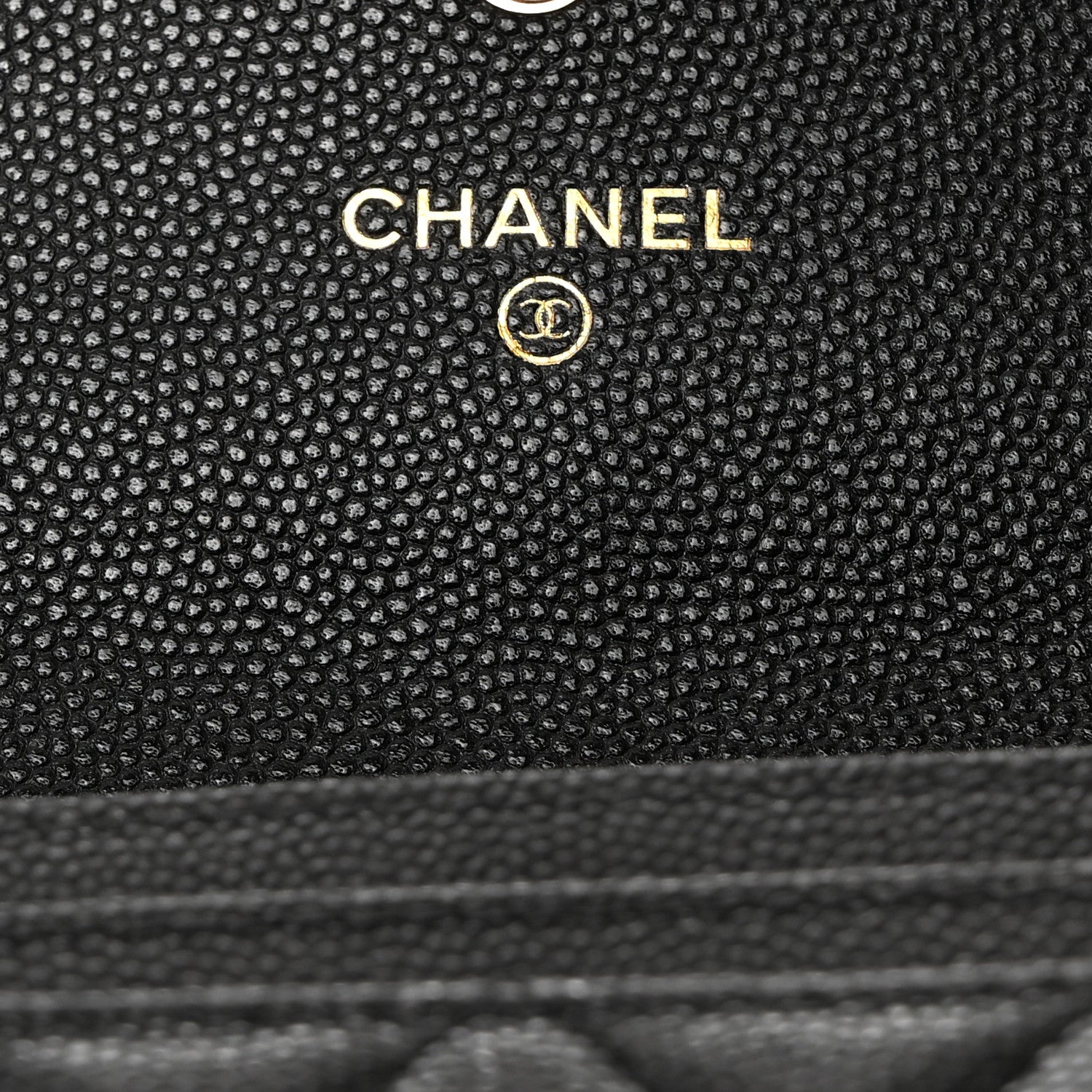 Chanel Caviar Quilted Crystal CC Large Gusset Flap Wallet Black 6 of 8
