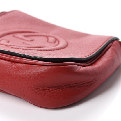 Gucci Pebbled Calfskin Small Soho Flap Crossbody Red 7 of 11
