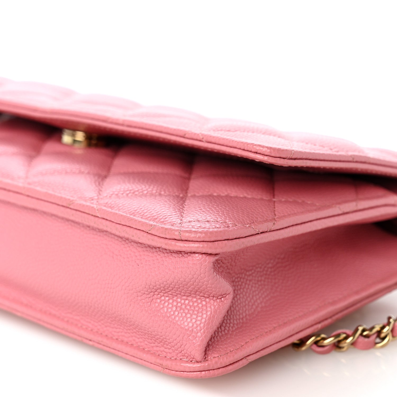 Chanel Caviar Quilted Wallet on Chain WOC Pink 11 of 12