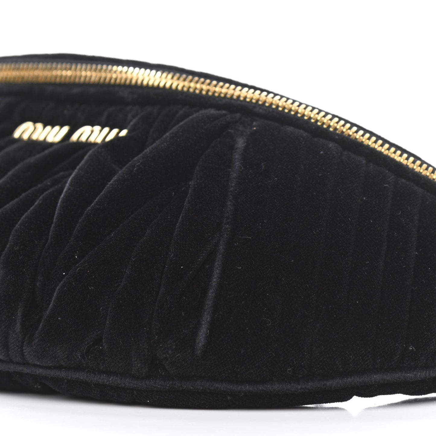 Velvet Matelasse Belt Bag Black