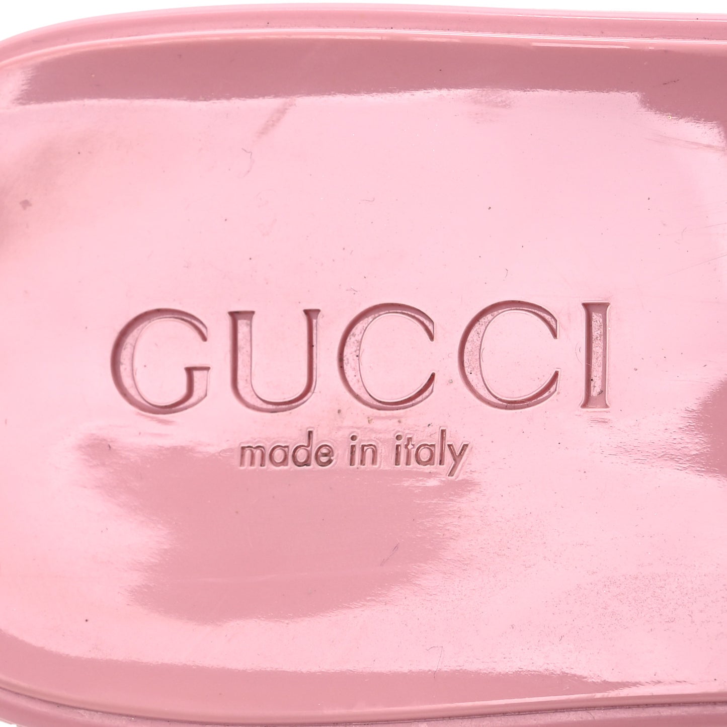 Rubber Gucci Logo Womens Platform 20/60mm Slide Sandals 38 Wild Rose