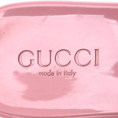 Gucci Rubber Gucci Logo Womens Platform 20/60mm Slide Sandals 38 Wild Rose 9 of 15