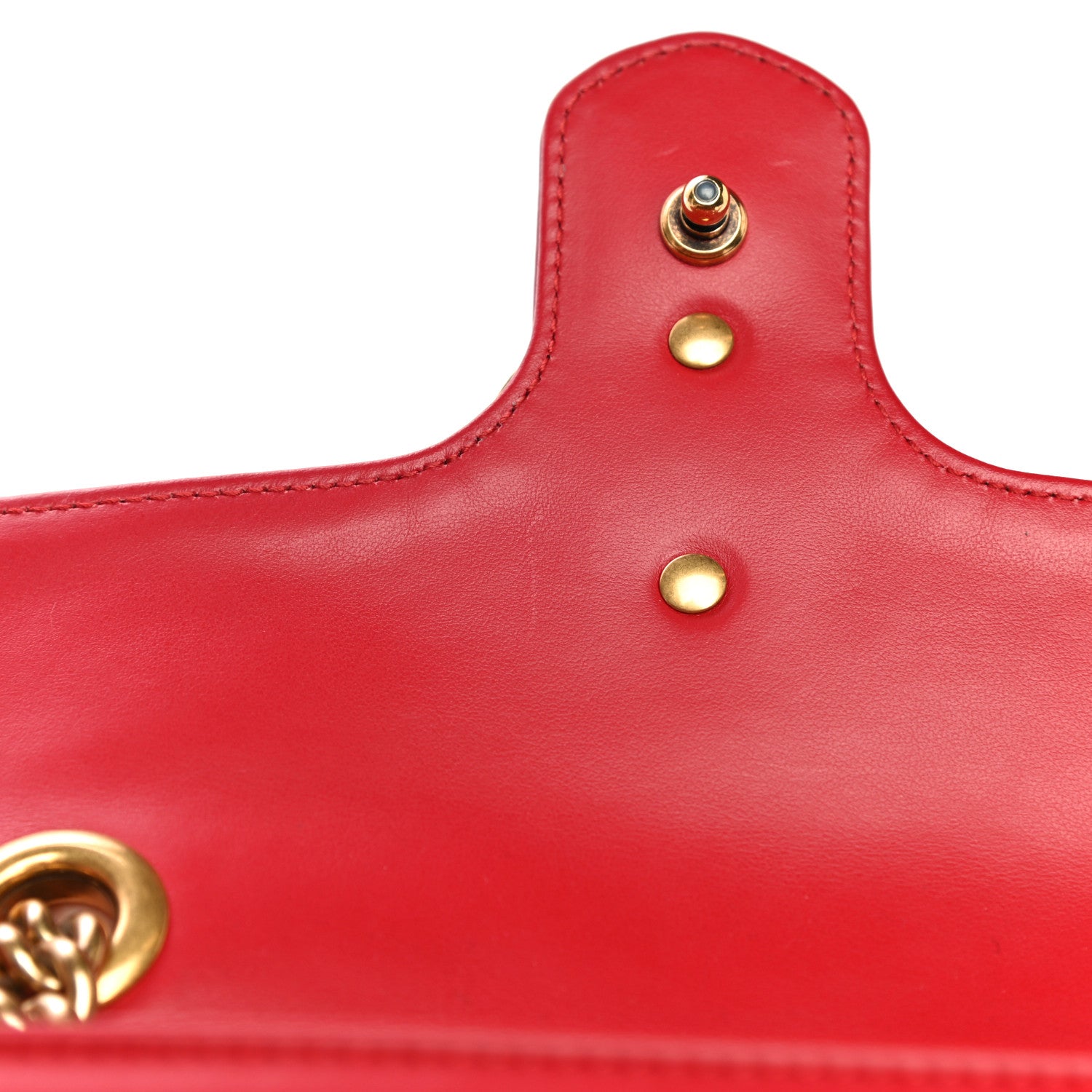 Gucci Calfskin Matelasse Mini GG Marmont Shoulder Bag Hibiscus Red 21 of 25