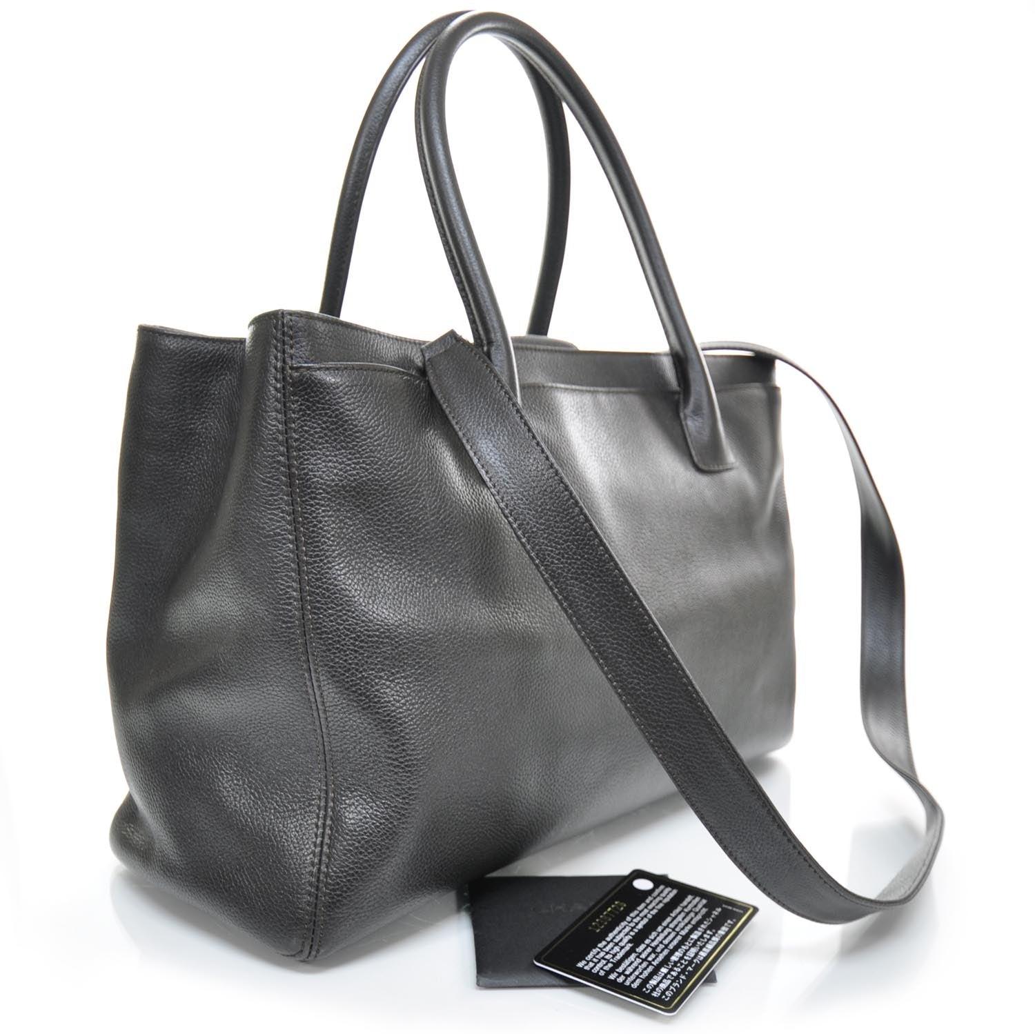 Chanel Caviar Cerf Executive Shopper Tote Dark Brown 2 of 12
