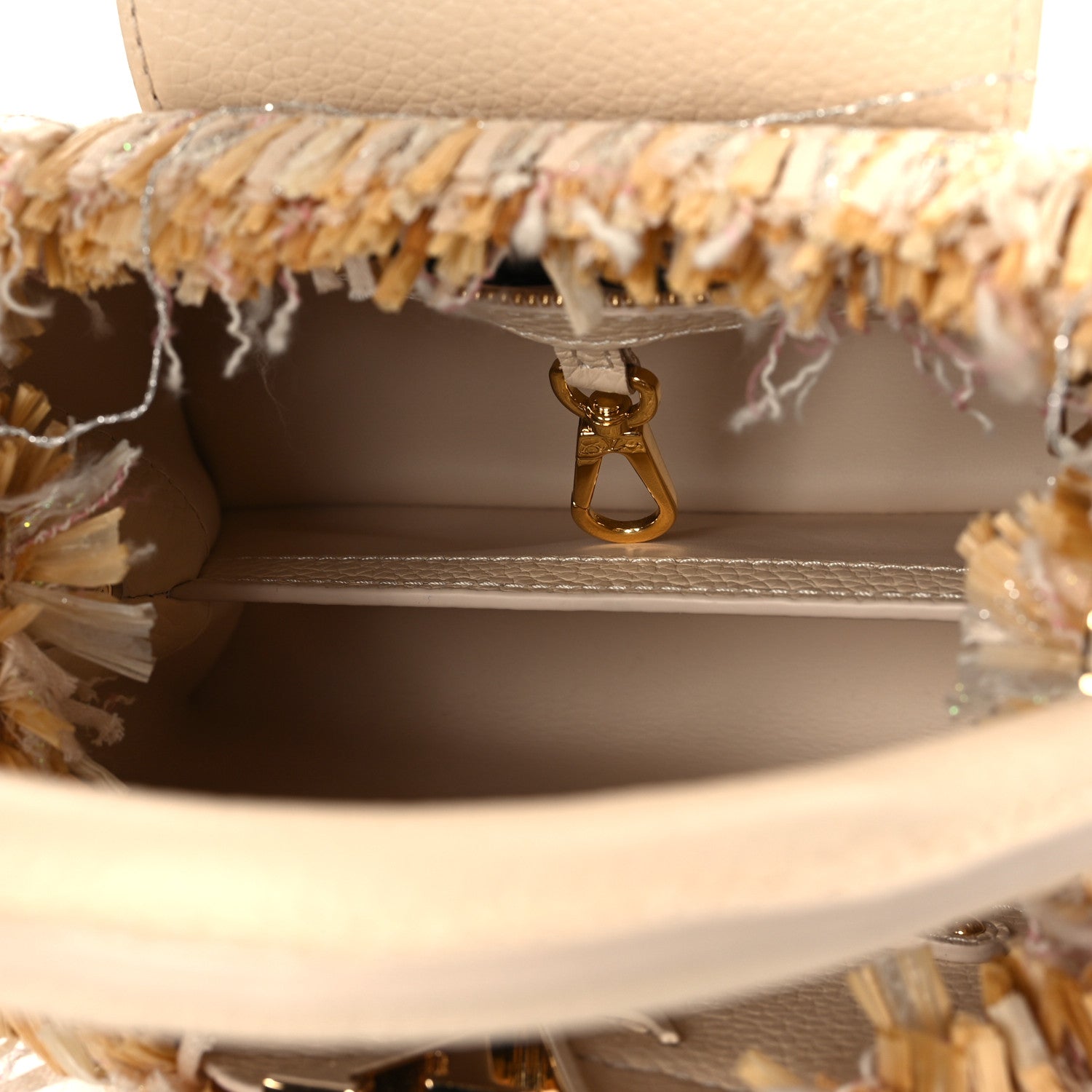 Louis Vuitton Tweed Taurillon Capucines BB Beige 5 of 8