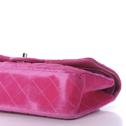 Chanel Velvet Quilted Medium Double Flap Pink 7 of 9