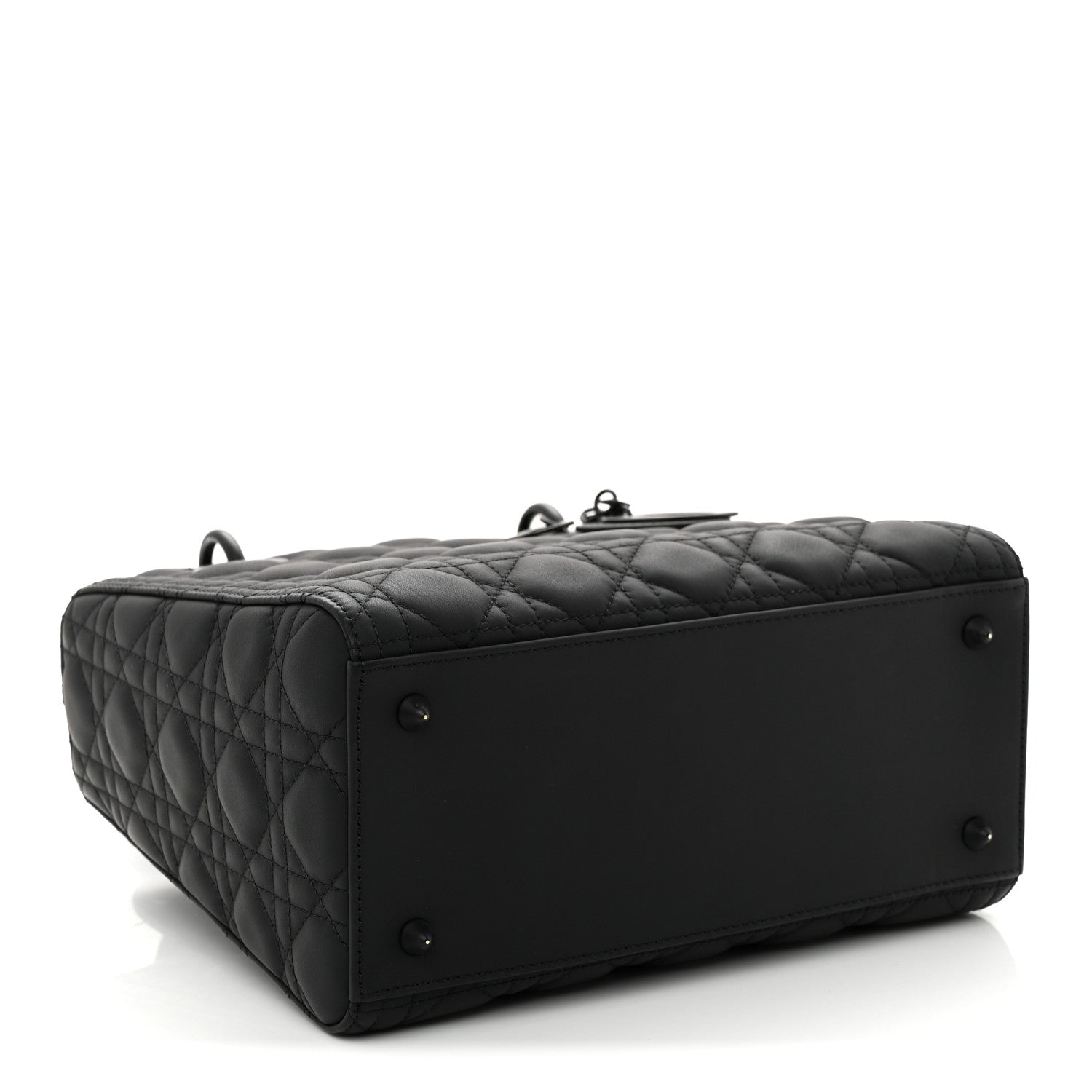 Christian Dior Ultra Matte Calfskin Cannage Medium Lady Dior Black 4 of 9