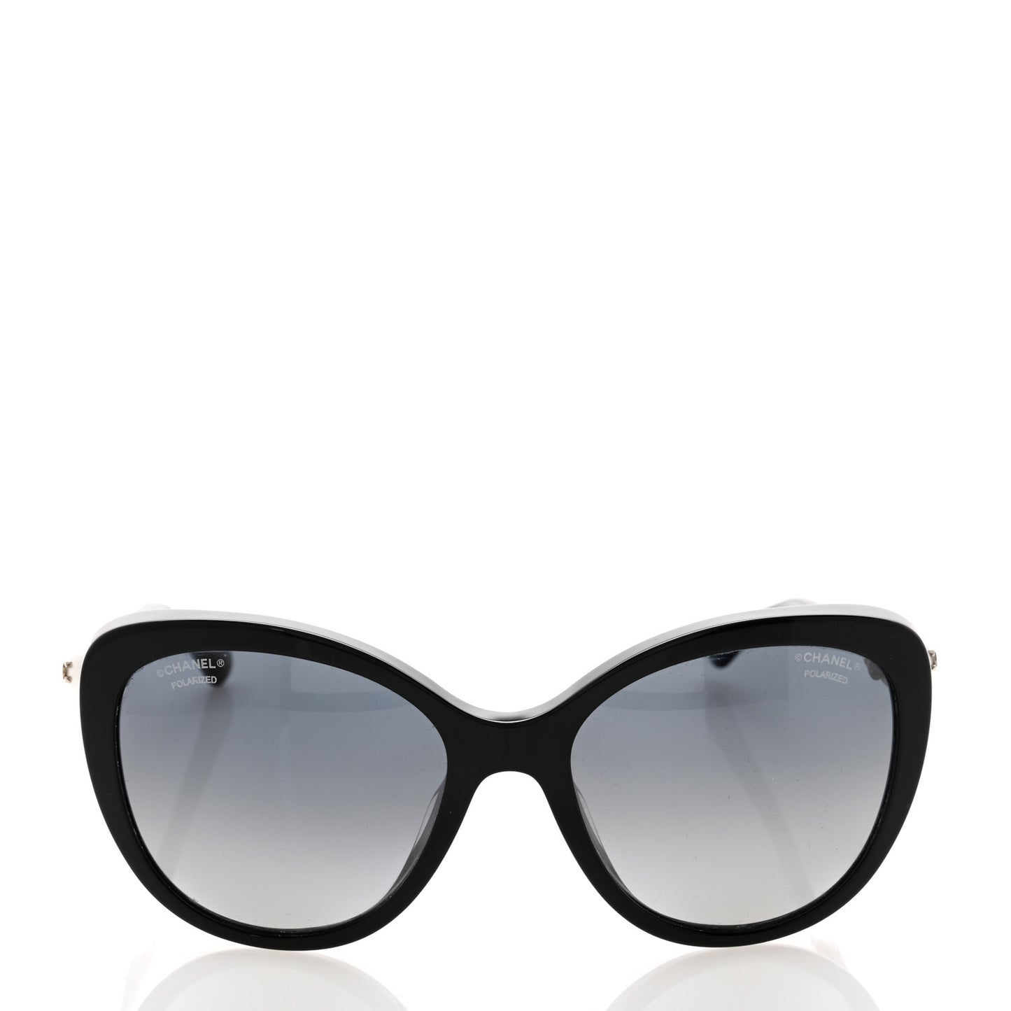 Acetate Pearl Polarized Winter Butterfly Sunglasses 5338-H-A Black