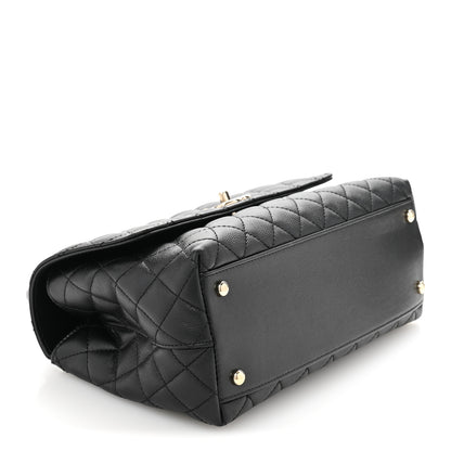Chanel Caviar Quilted Small Coco Handle Flap Black 4 of 11