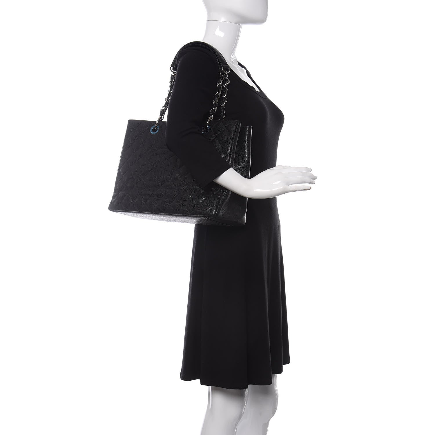 Chanel Caviar Quilted Grand Shopping Tote GST Black 2 of 10