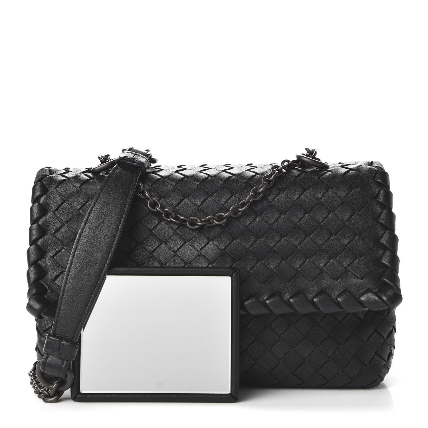 Bottega Veneta Nappa Intrecciato Baby Olimpia Shoulder Bag Black 10 of 10