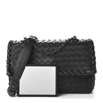 Bottega Veneta Nappa Intrecciato Baby Olimpia Shoulder Bag Black 10 of 10