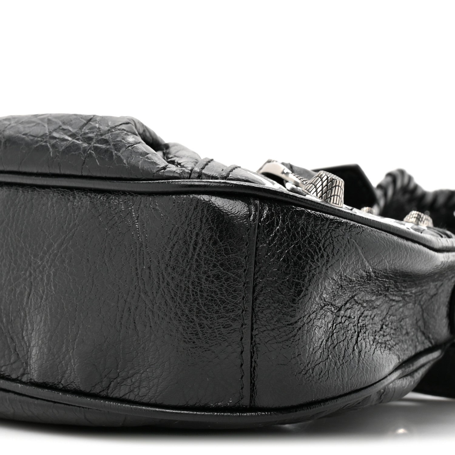Balenciaga Agneau Arena Lunar New Year Graffiti Logo Le Cagole Shoulder Bag XS Black 10 of 11