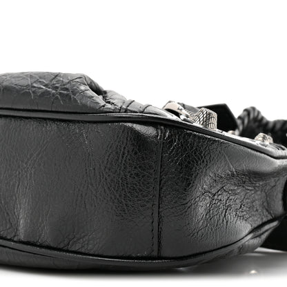 Balenciaga Agneau Arena Lunar New Year Graffiti Logo Le Cagole Shoulder Bag XS Black 10 of 11