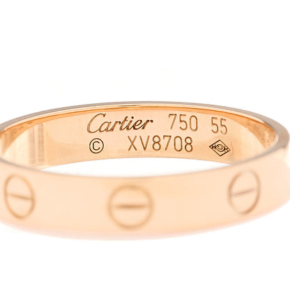 Cartier 18K Pink Gold 3.5mm LOVE Wedding Band Ring 55 7.25 4 of 4
