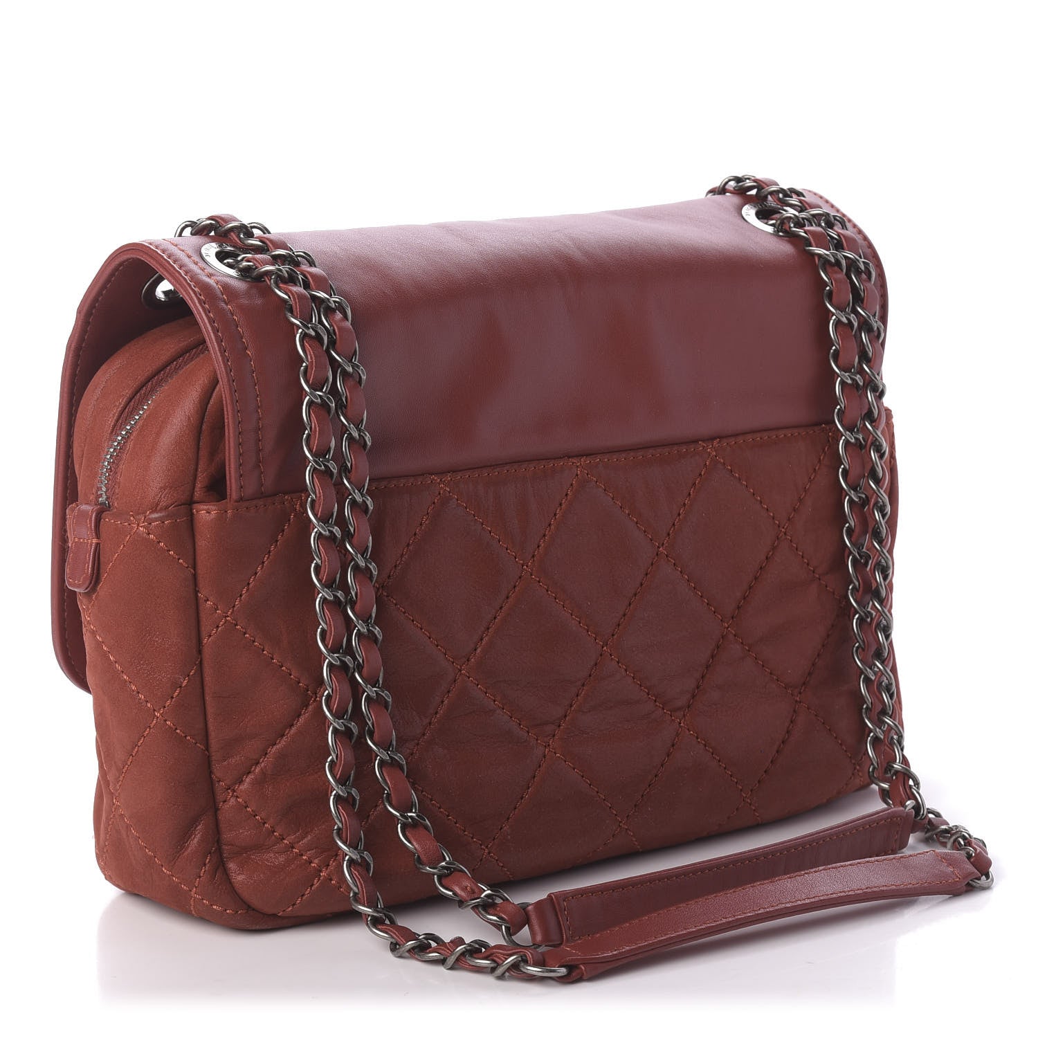 Chanel Iridescent Calfskin Medium In the Mix Flap Red 3 of 5