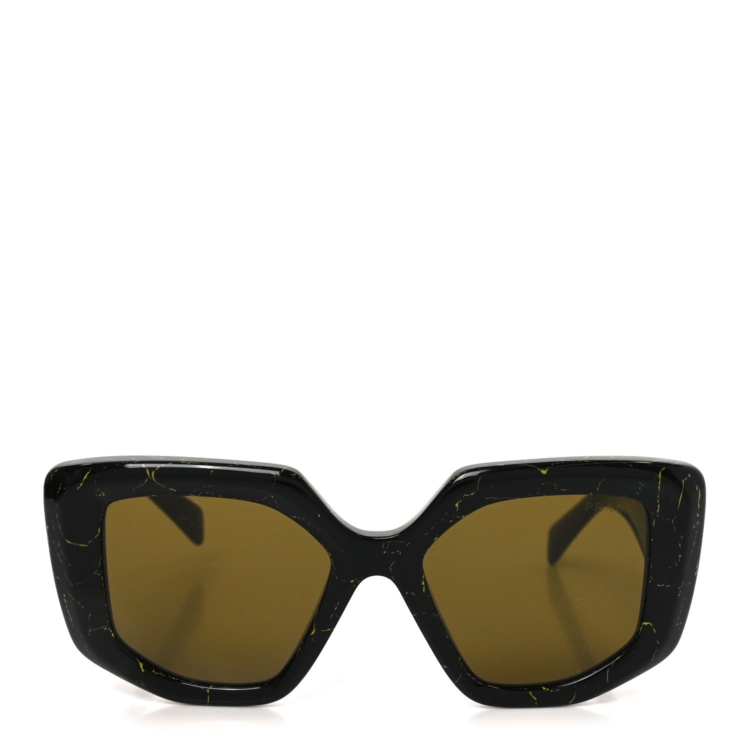 Prada Acetate Symbole Sunglasses SPR 14Z Black Marble 2 of 7