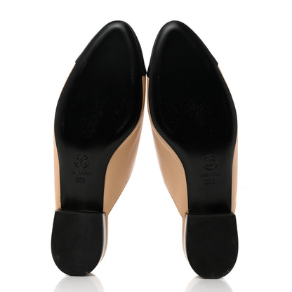 Chanel Lambskin Grosgrain Cap Toe CC Mules 38.5 Beige Black 5 of 8