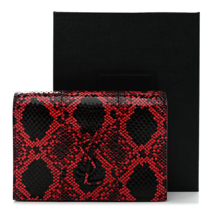 Saint Laurent Ayers Monogram Toy Kate Strap Wallet Black Red 8 of 8