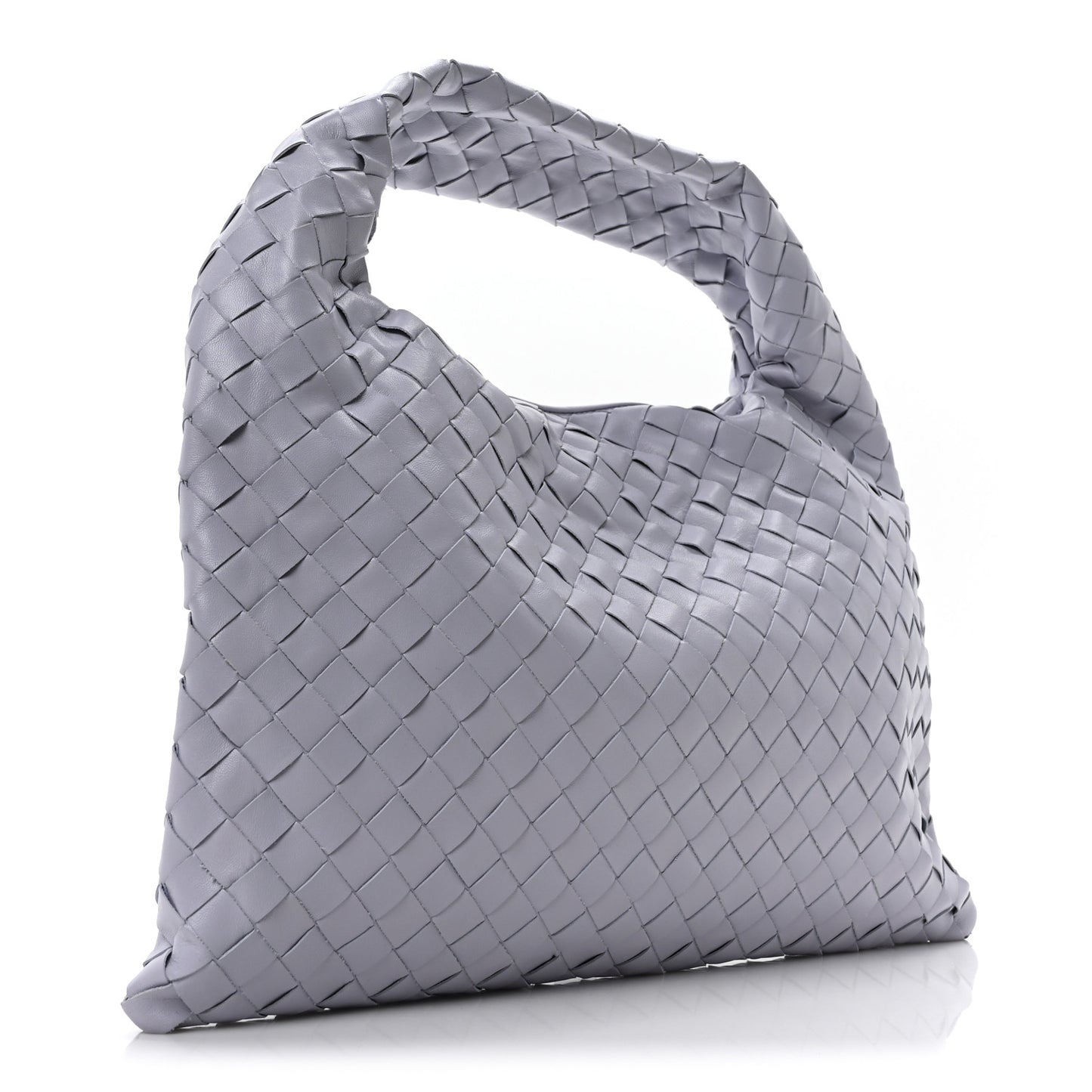 Calfskin Intrecciato Small Hop Oyster Lilac