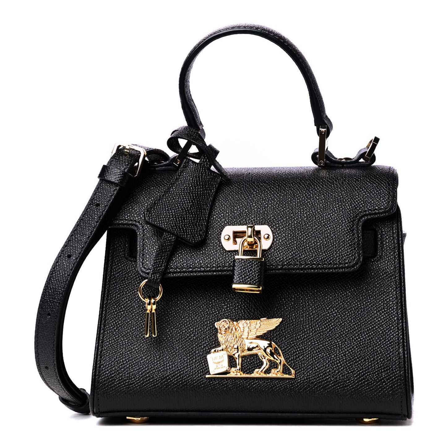 Saffiano X-Mini Heritage Top Handle Satchel Black