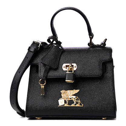 MCM Saffiano X-Mini Heritage Top Handle Satchel Black 1 of 5