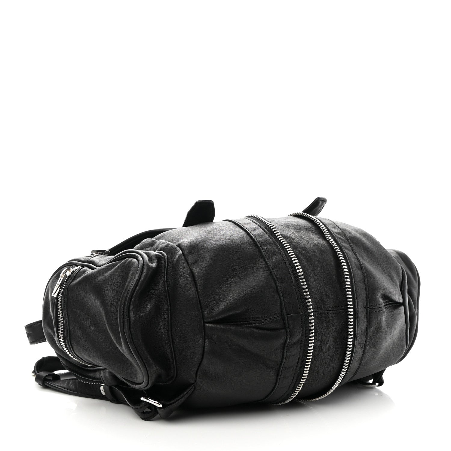 Alexander Wang Lambskin Marti Backpack Bag Washed Black Rhodium Hardware 4 of 9