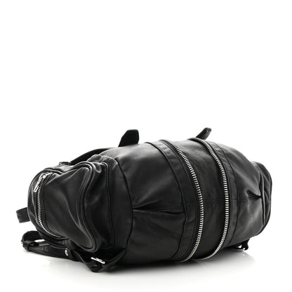 Alexander Wang Lambskin Marti Backpack Bag Washed Black Rhodium Hardware 4 of 9