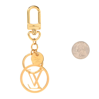 Louis Vuitton LV Circle Bag Charm Key Holder Gold 2 of 4