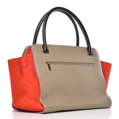 Celine Calfskin Suede Tri-Color Double Zip Trapeze 3 of 24