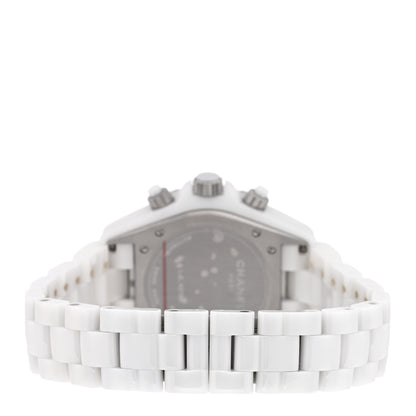 Chanel Stainless Steel Ceramic 41mm J12 Chronograph Automatic Watch White 3 of 5