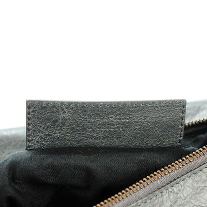 Balenciaga Agneau Classic Hardware Flat Handle Clutch Gris Tarmac 7 of 7