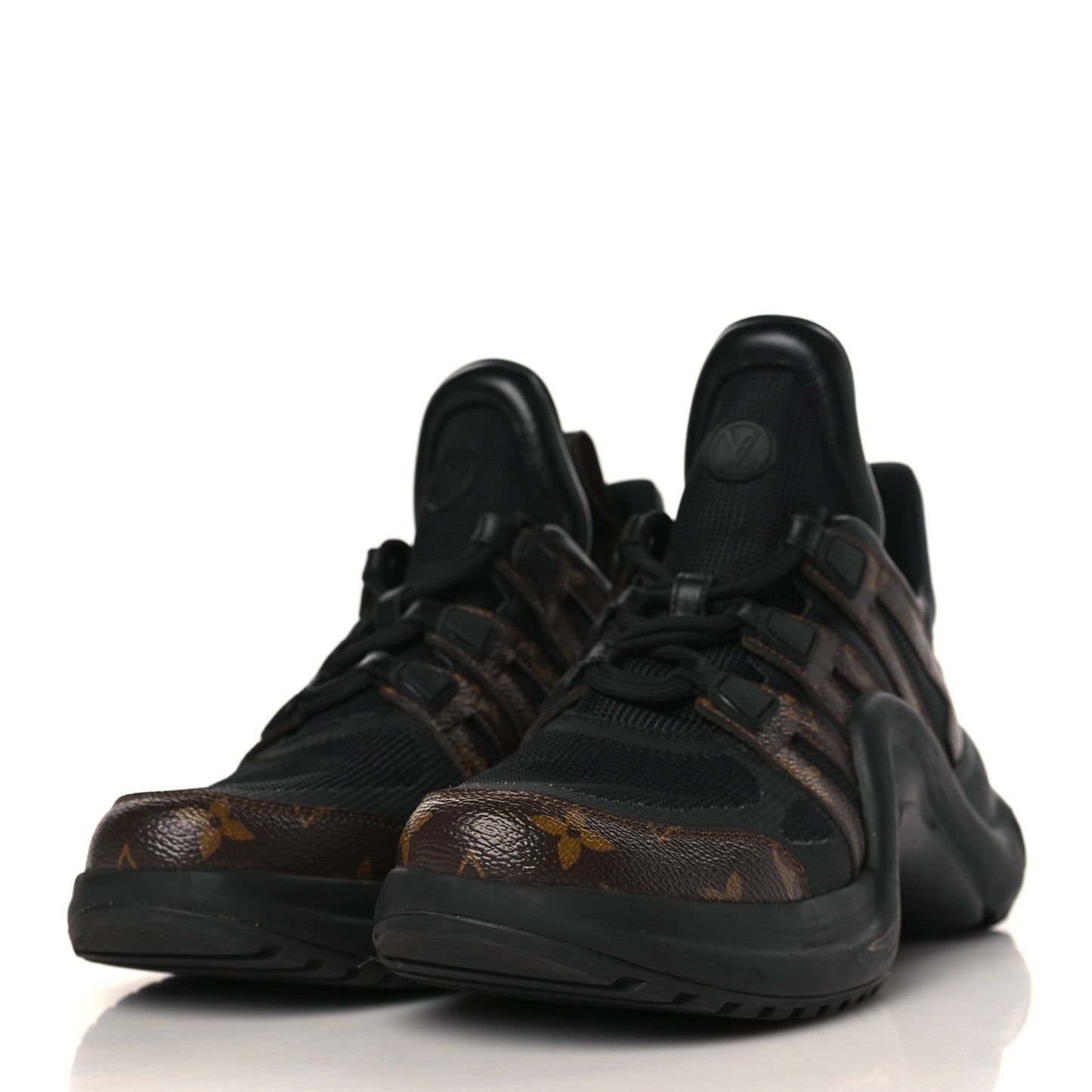 Calfskin Patent Monogram LV Archlight Sneakers 40 Black