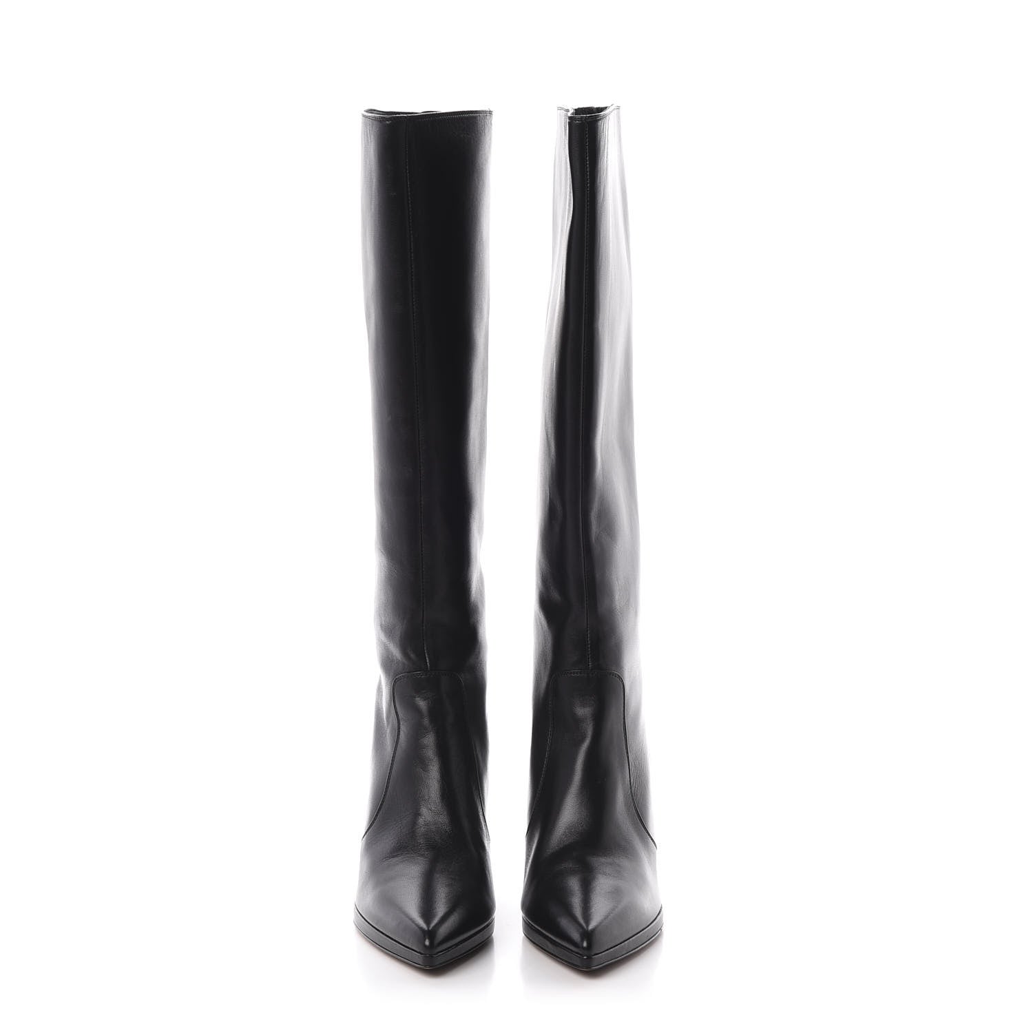 Christian Dior Nappa Dioretre Knee High Boots 39 Black 2 of 11