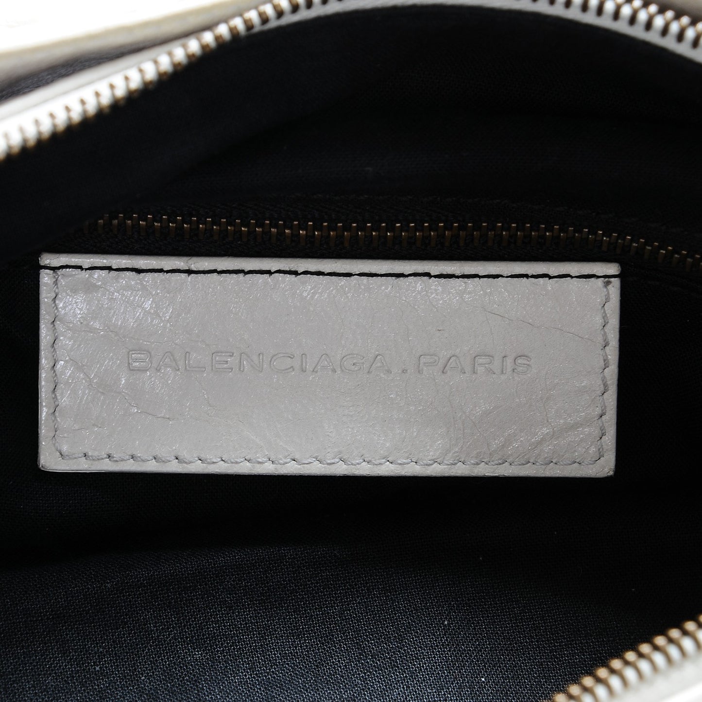 Chevre Classic Hardware Purse White