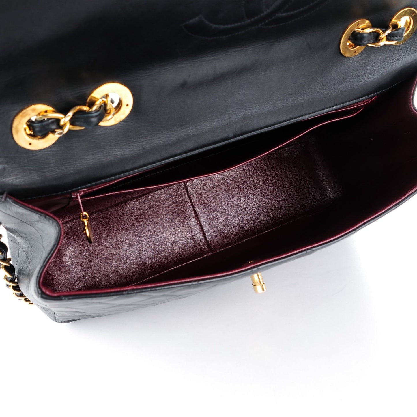 Lambskin Quilted XL Jumbo Single Flap Black