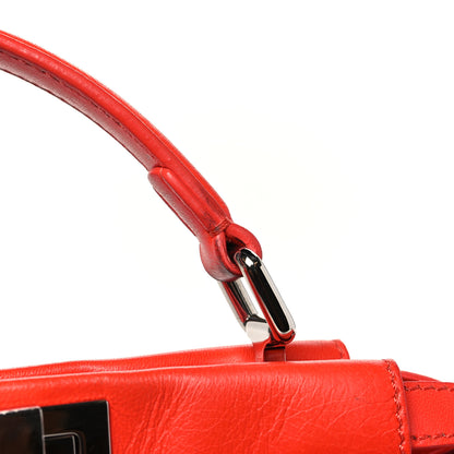 Fendi Nappa Mini Peekaboo Iconic Satchel Papavero 12 of 14