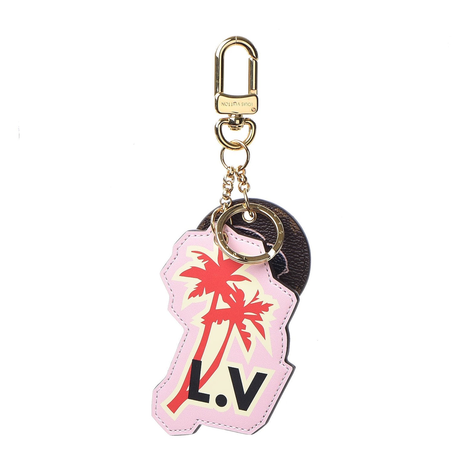 Calfskin Monogram World Tour Bag Charm Key Holder