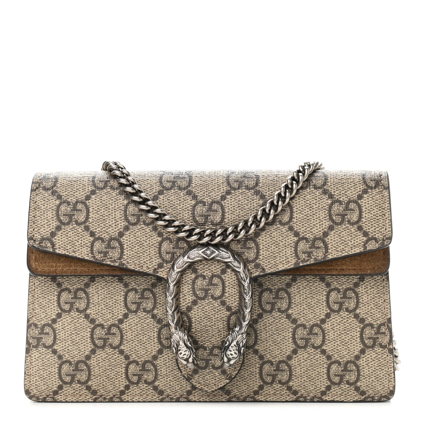 GG Supreme Monogram Super Mini Dionysus Shoulder Bag Taupe